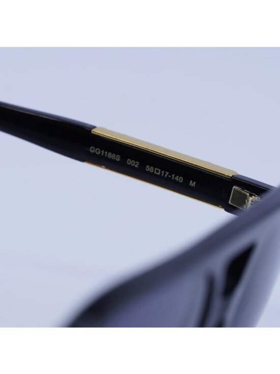 Gucci GG1188S 002 Sunglasses Black Aviator Frame, Grey Lenses main image 10